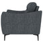 Oberle - Upholstered Sloped Track Arm Loveseat - Charcoal
