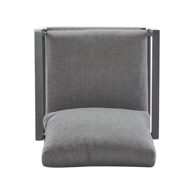 Modern Lounge Chair With Rope Accents And Cushions