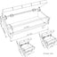 Dover - 3 Piece Storage Ottoman Contemporary Design