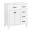 Bathroom Vanity With Sink, Freestanding Design, Soft Close Doors & Drawers - White