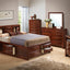 Modern Design Storage Bed With Bookcase Headboard
