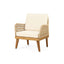 Outdoor Club Chair With Rope Weave Design - Teak