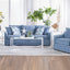 Sylvie - Sofa With 4 Accent Pillows - Slate Blue