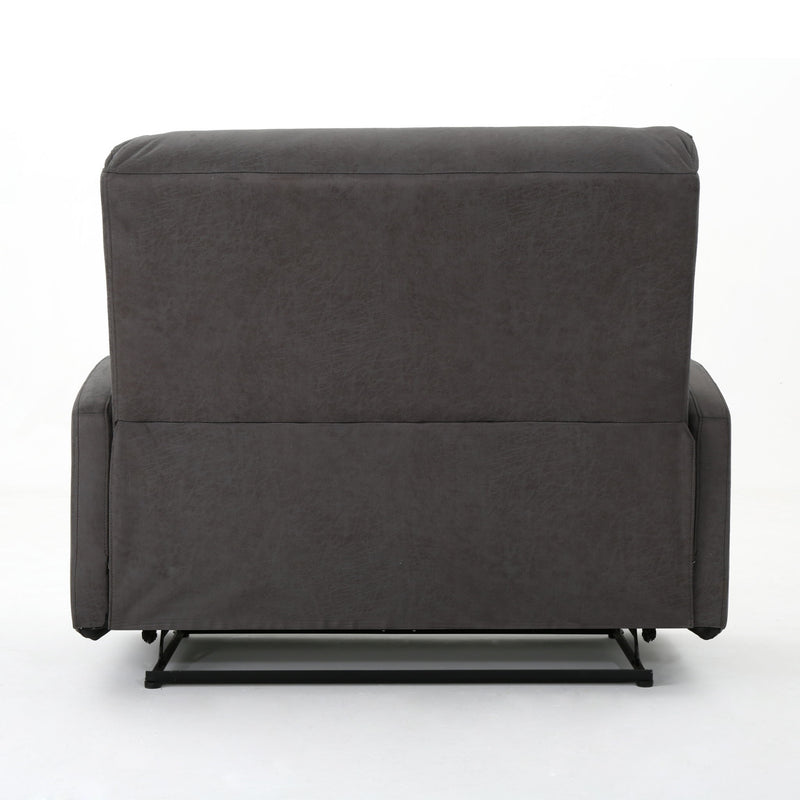 Alma - Contemporary Upholstered Loveseat Recliner - Slate