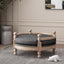 Round Pet Sofa, Wide Upholstered Pet Bed - Charcoal