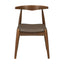 5 Piece Dining Set With 1 Table And 4 Upholstered Chairs - Brown / Walnut