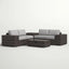 Modern Patio Rattan Sectional Set With Cushions