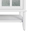 Bathroom Vanity With Ceramic Sink, Adjustable & Open Shelf