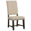 Upholstered Side Chair With Nailhead Accents (Set of 2) - Beige