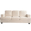 Modern Sofa, Comfortable 3 Seater Couch With Deep Seating, Loose Back Cushions, Wide Arms