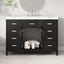 Bathroom Vanity With Sink, 2 Doors 8 Drawers, Soft Close System, Classic Design