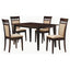 Gianna - 5 Piece Rectangular Dining Set With Table Upholstered Chairs - Cappuccino