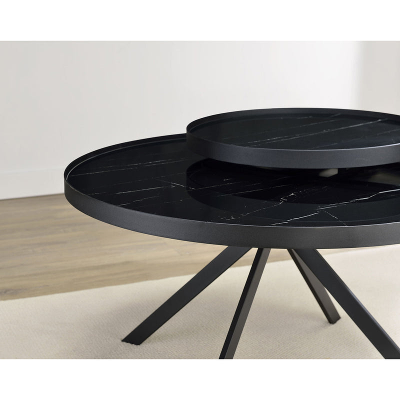 Shayne - Round Top Coffee Table With 2 Tier Design