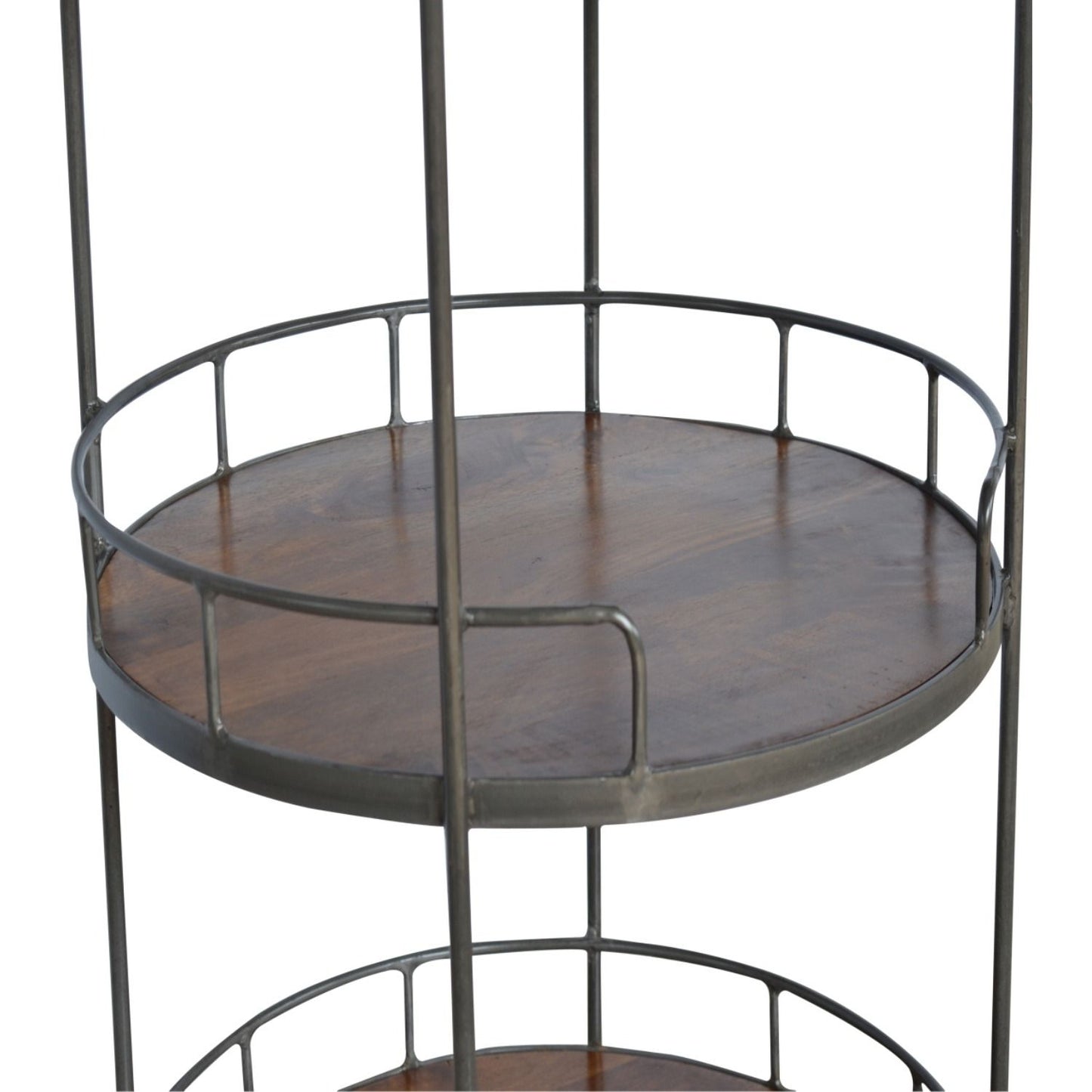 Round Butler Tray Table - Chestnut