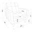 Track Arm Accent Chair With Tufted Upholstery - Black