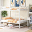 Metal Bunk Bed With Shelf And Guardrails