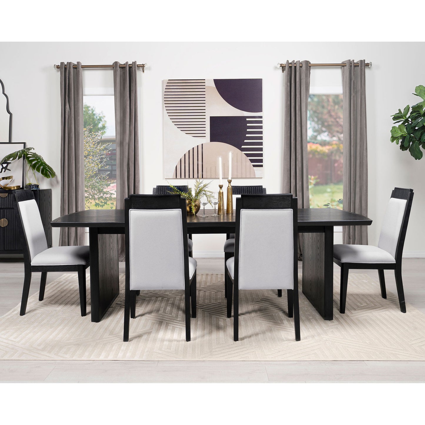 Mason - Removable Extension Leaf Dining Table - Black