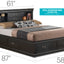 Traditional Style Bookcase Storage Bed