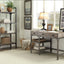 Gorden - Weathered Antique Metal Writing Desk - Oak
