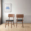 Thea - Wood Back Side Chair With Black Seat (Set of 2) - Walnut