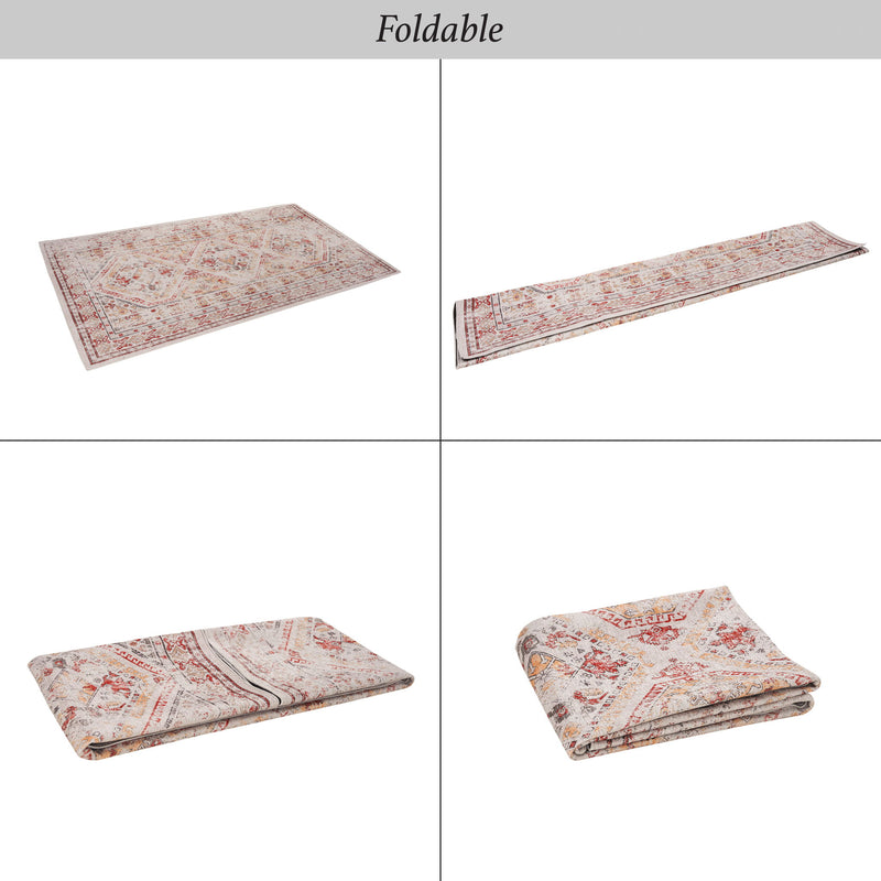 Maval - 8' X 10' Washable Area Rug - Beige