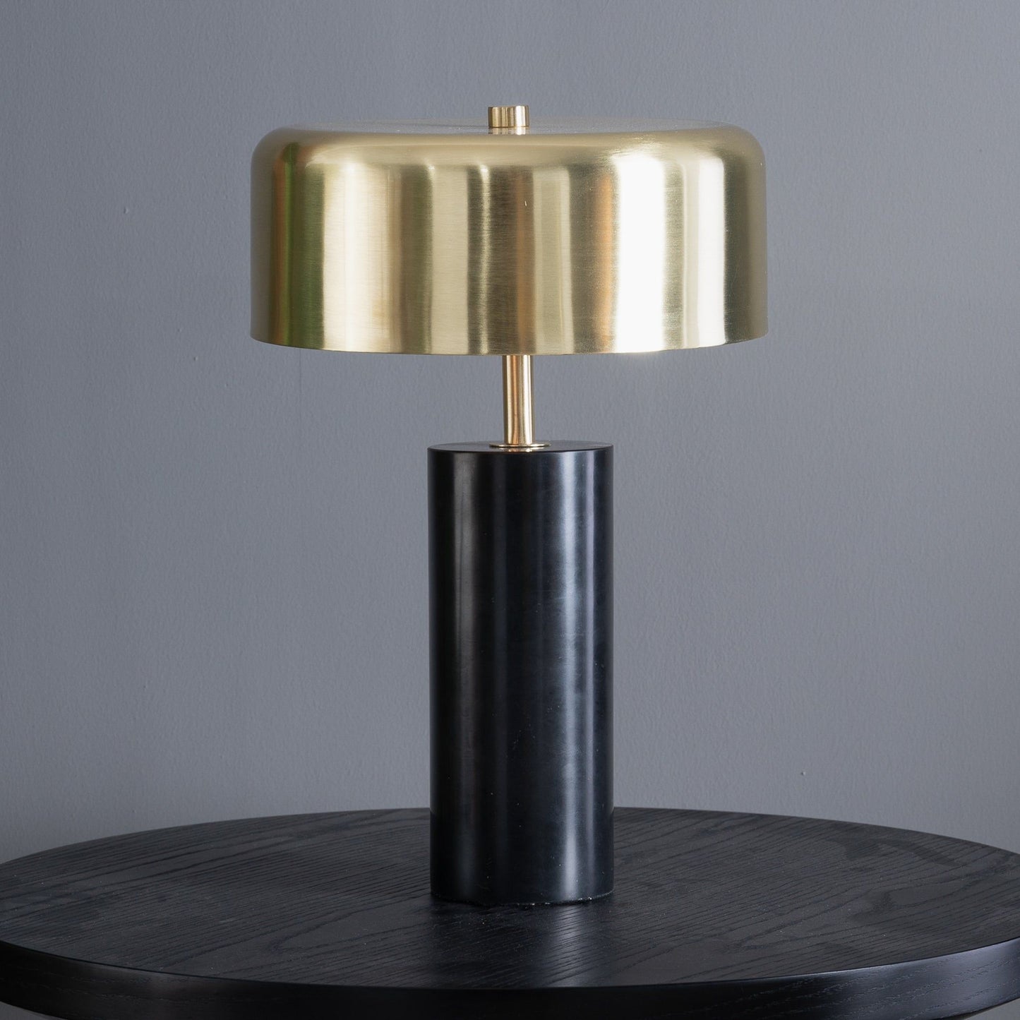Desk Lamp With Drum Shade - Black