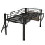 Gaming - Twin Loft Bed With Desk And LED - Black