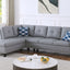 Irine - Sectional Sofa With Ottoman - Gray