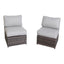 Outdoor Wicker Sectional With Weather Resistant Cushions And Table