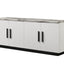 Matilda - Cabinet Console Table With White Faux Marble Top - White