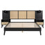 Bed Frame With 2 Nightstands Elegant Design With Lamps