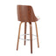 Gianna - Mid Century Modern Fixed Height Barstool With Swivel With Round Footrest (Set of 2)