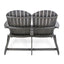 Outdoor Adirondack Rocking Loveseat With Hand Crafted Details
