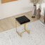 Joel - Upholstered Stool - Black / Gold