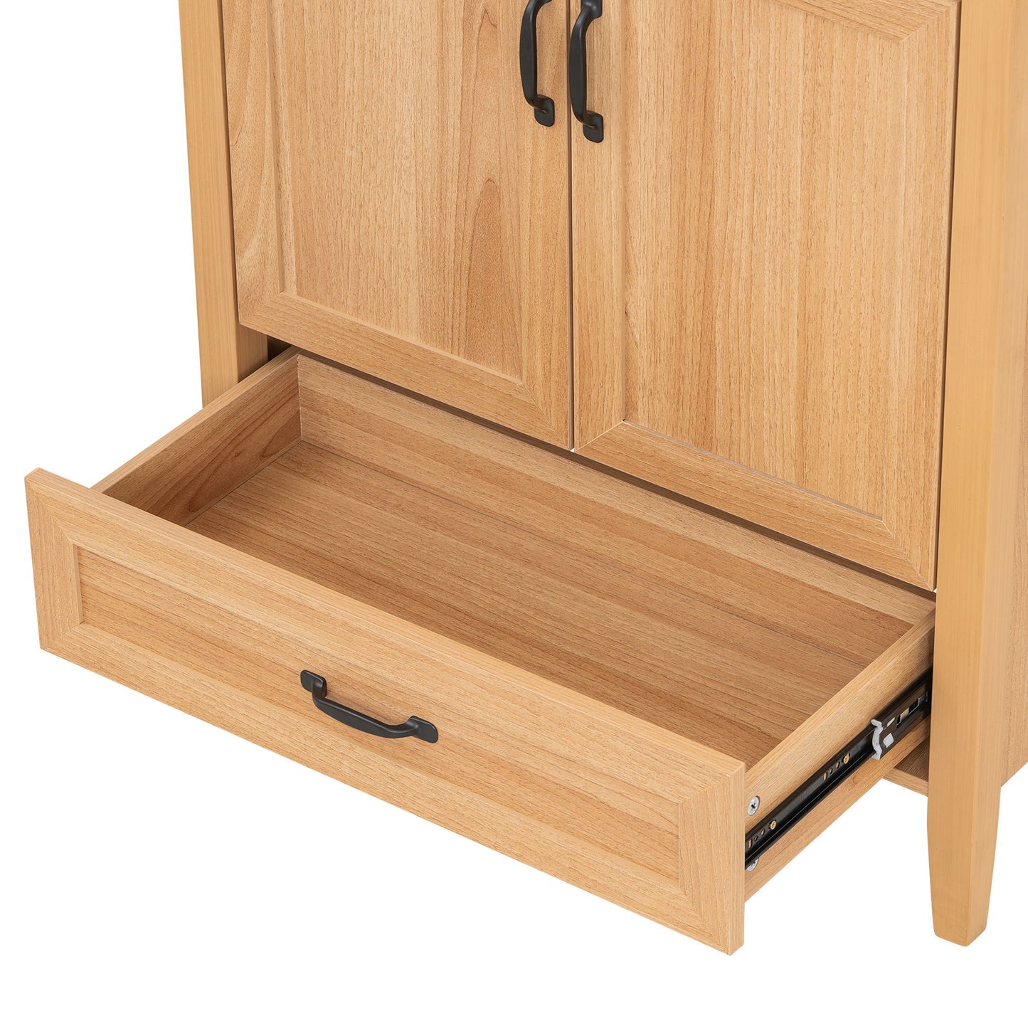 Elegant Fluted Bathroom Vanity With Sink, Soft Close Doors & Drawer