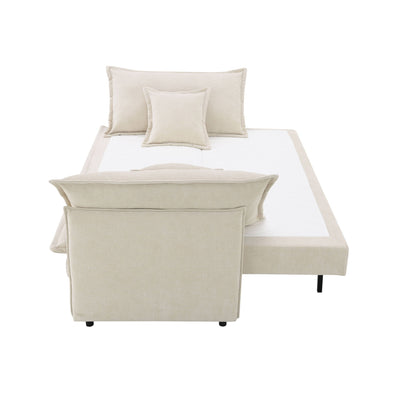 Elisea - Sleeper Sectional Sofa With 2 Toss Pillows - Beige