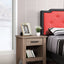 Roller Drawer Glides Nightstand