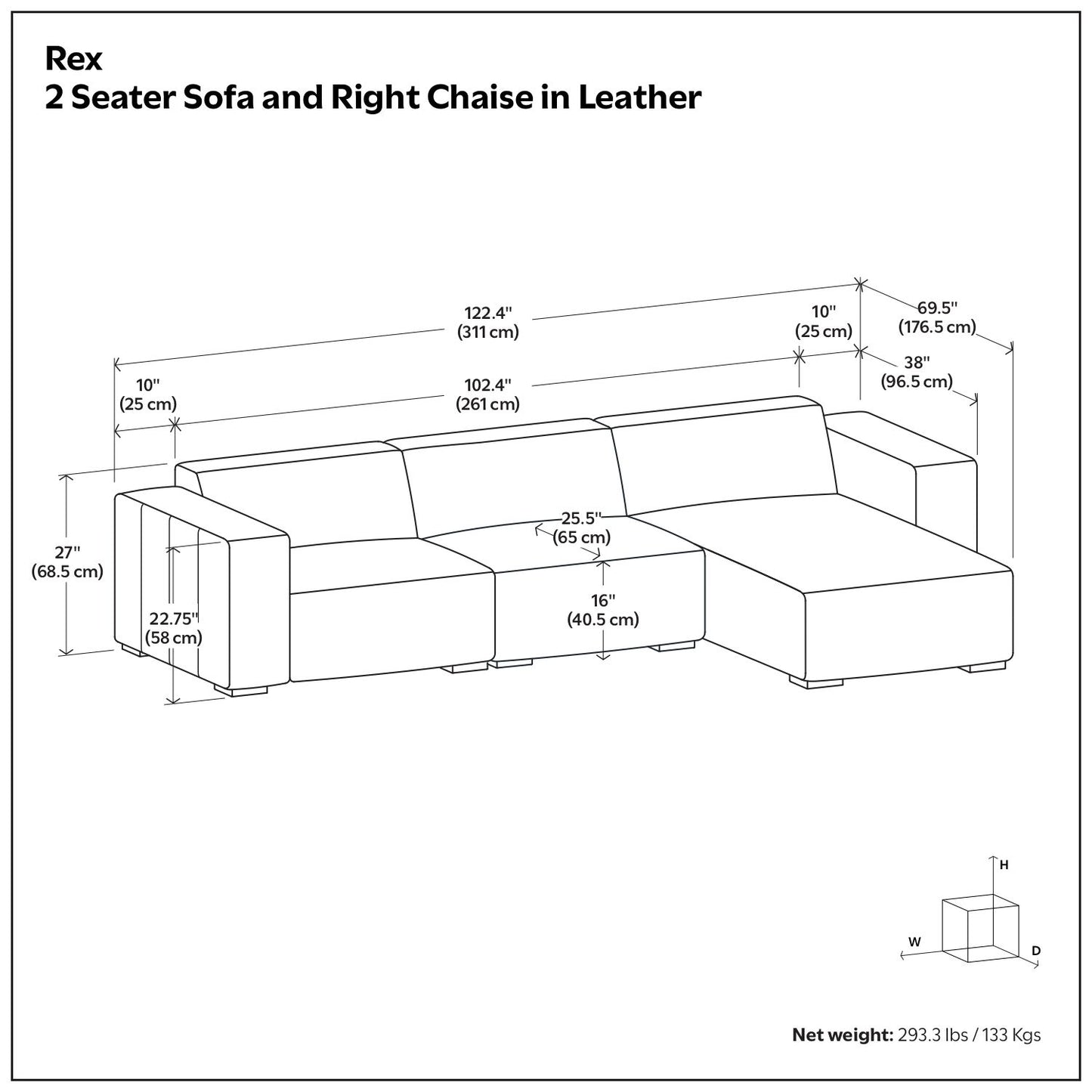 Rex - Handcrafted Sectional Sofa