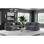 Lorraine - 2 Piece Upholstered Sofa Set With Tufting Trim - Dark Gray