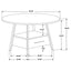 Arunda Yukon - Round Counter Height Dining Table With Pedestal Base And Built In Drawer - Oak