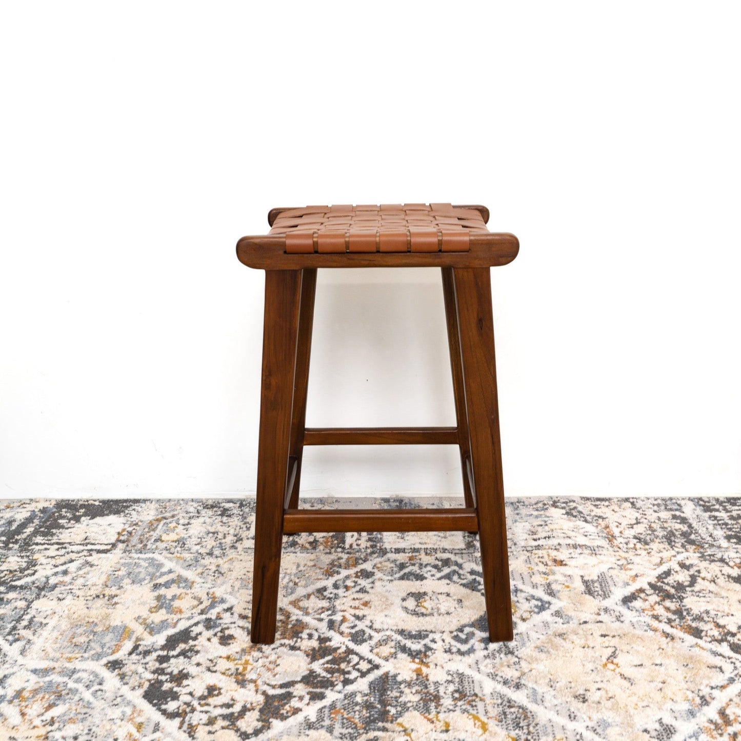 James - Mid-Century Modern Genuine Counter Stool