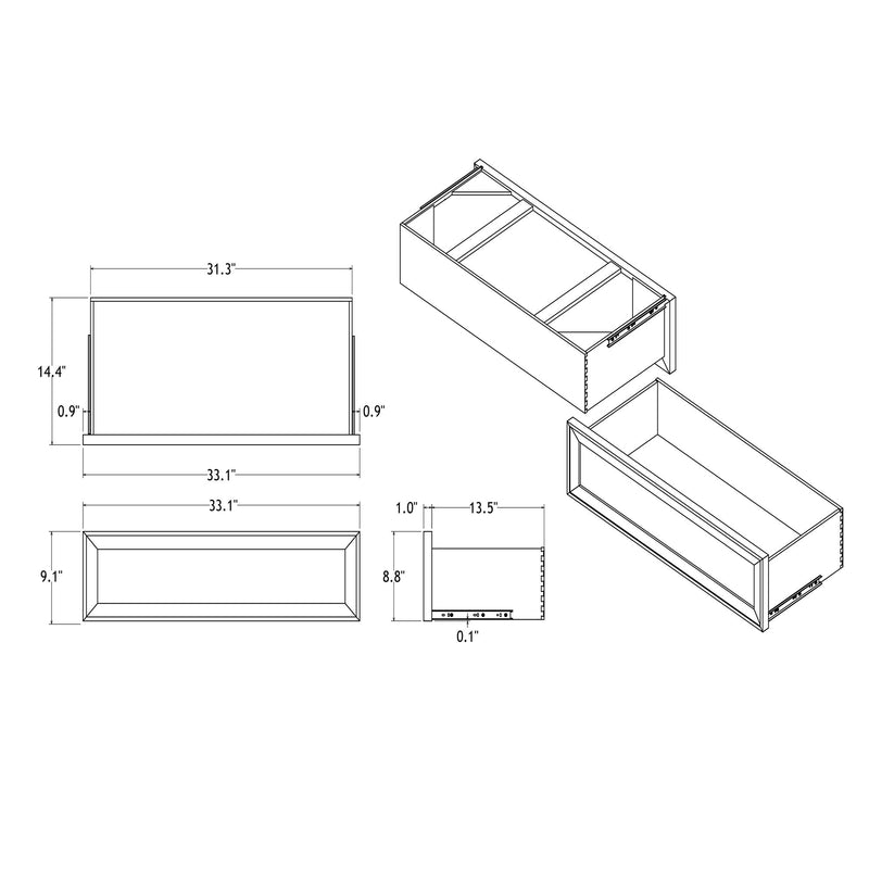 Melissa - 5 Piece Storage Bedroom Set With Padded Headboard