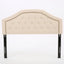 Queen & Full Size Headboard With Diamond Tufting And Nailhead Trim - Beige