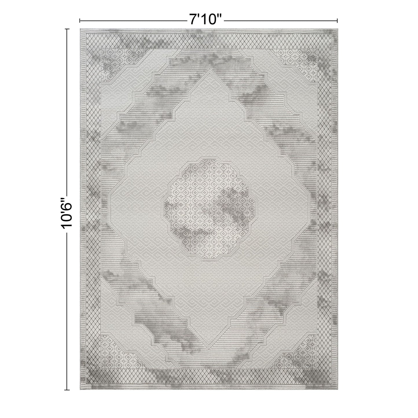 Geometrix - Medallion Rug With Geometric 3D Effect
