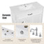 Bathroom Vanity With Sink, 2 Doors 2 Drawers, Freestanding Design
