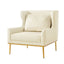Elegant Curved Armrest Accent Armchair