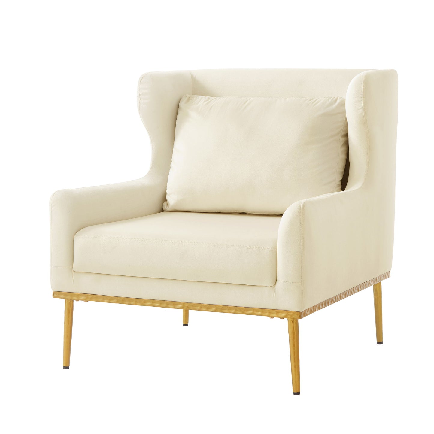 Elegant Curved Armrest Accent Armchair
