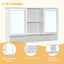 Double Sink Bathroom Vanity Set With Wall Mount Mirror Cabinet