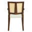 Mid Century Modern Arm Dining Chairs With Rattan Backrest