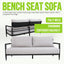 Outdoor Conversation Set With Chairs, Bench Sofa, Tables, Sunbrella Cushions